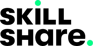 Skill Share logo on white background