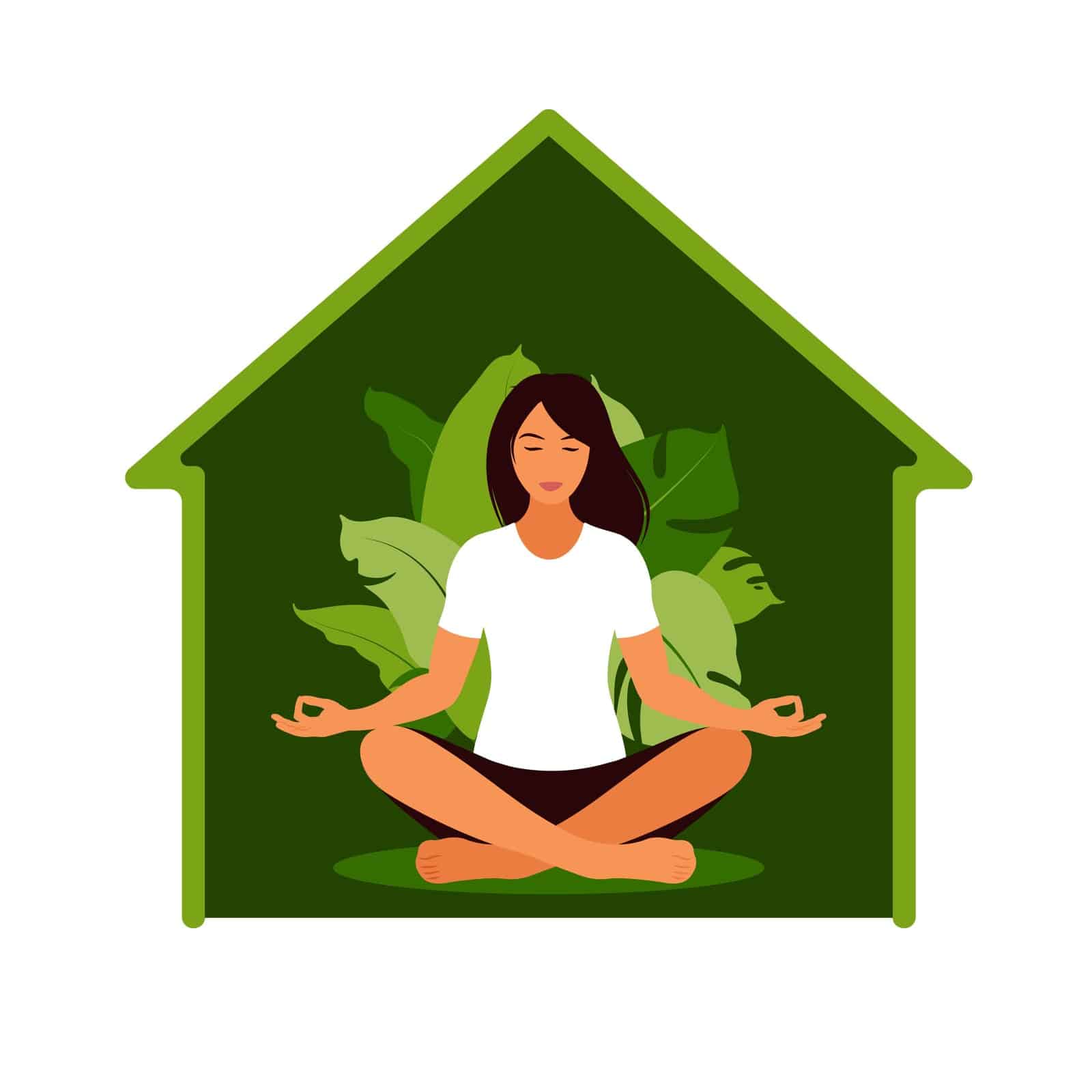 woman-meditating-in-nature-meditation-concept-relax-recreation-healthy-lifestyle-yoga-woman-in-lotus-pose-vector-illustration
