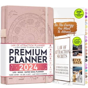 Jan-Dec 2024 Dated Monday Start Deluxe LOA 12 Month planner