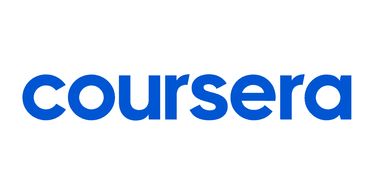 coursera-social-logo-brand Coursera in blue letters with white background