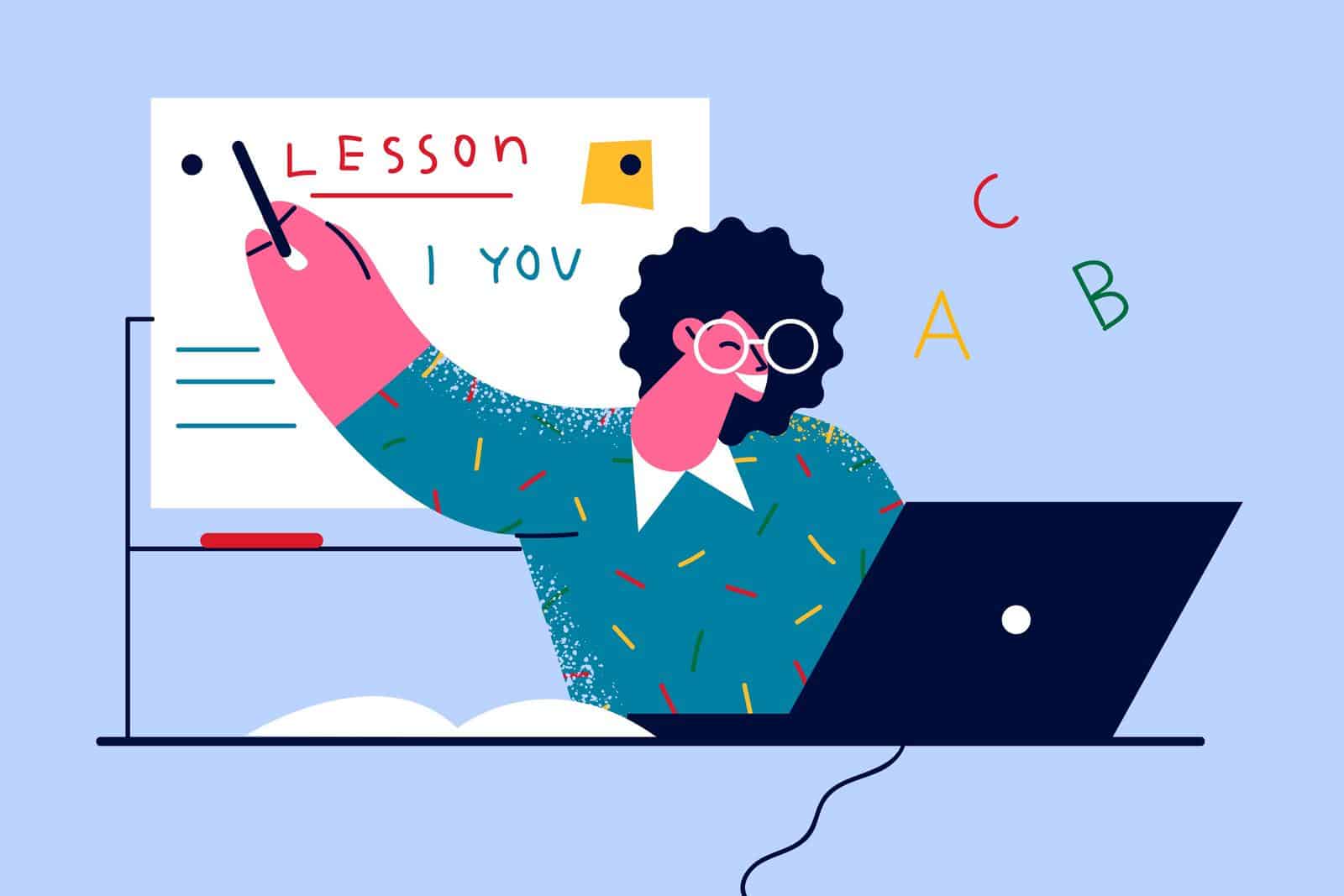 woman making money online tutoring