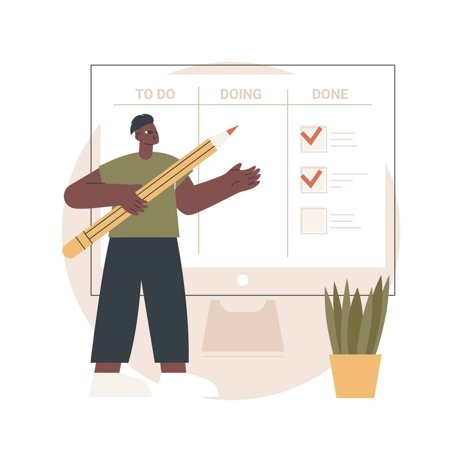 Man getting simple task completed