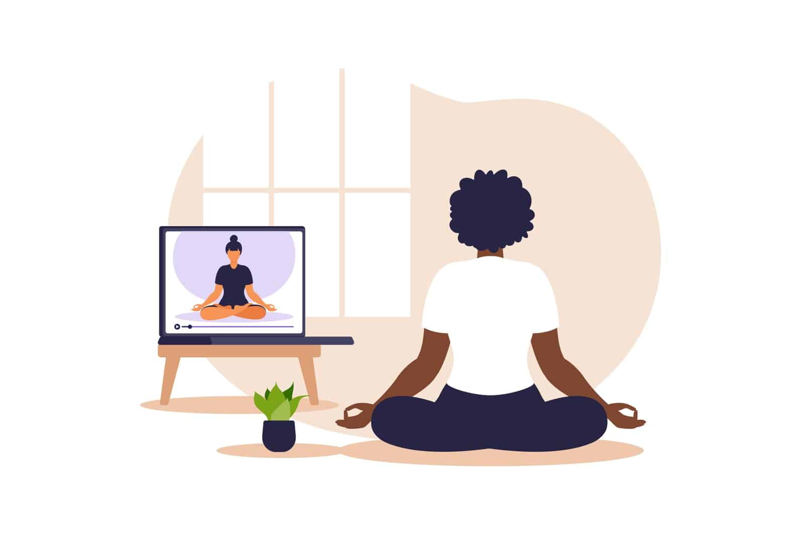 african-woman-doing-yoga-exercise-at-home