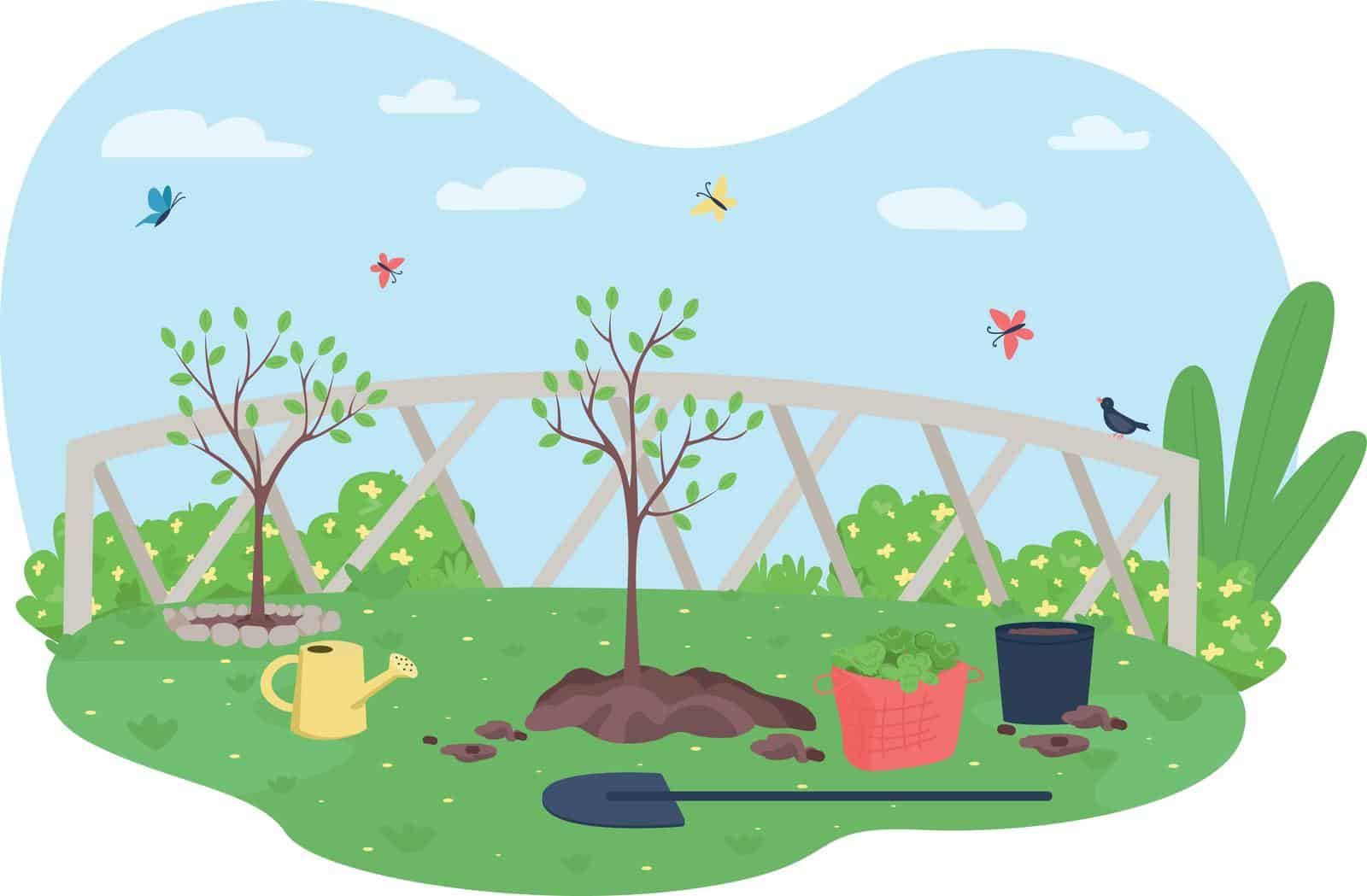 gardening for wellness concept