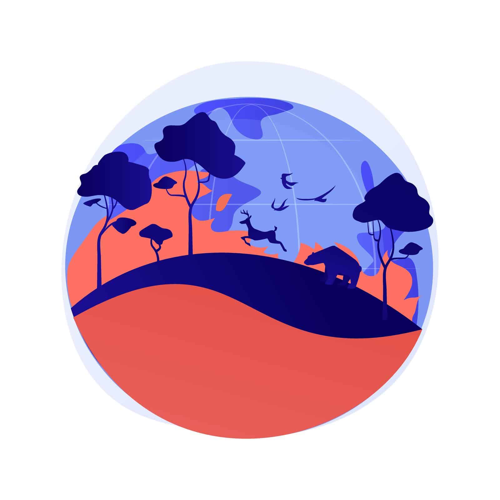 wildfires-abstract-concept-vector-illustration