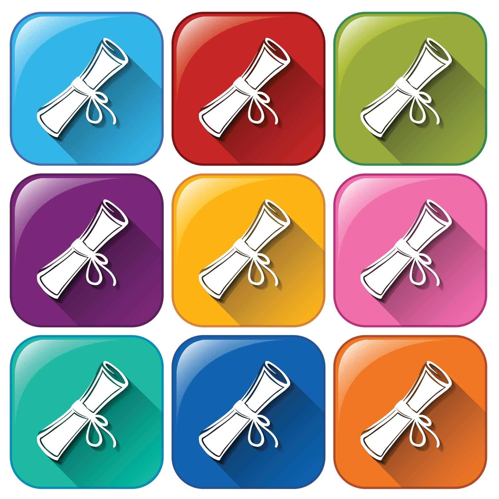 buttons-with-certificates