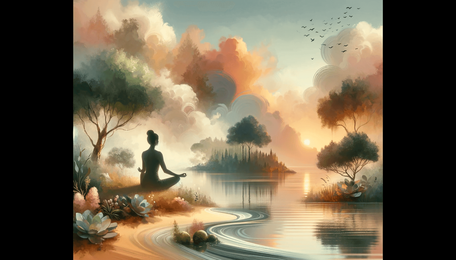 Being present image practicing mindfulness and serenity