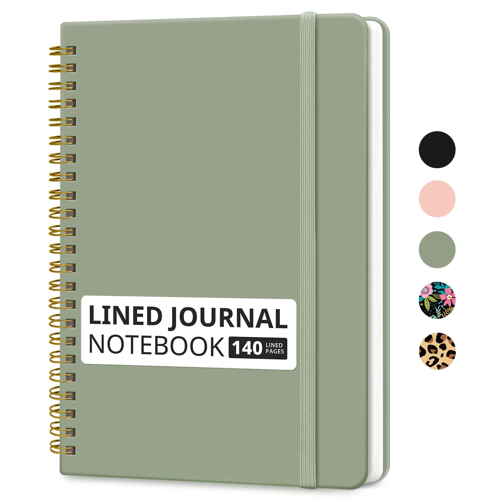 Lined Spiral Journal Notebook for Women & Men, 140 Pages, College Ruled Hardcover Notebook for Work & Note Taking, Journals for Writing, A5(6