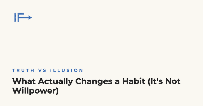 What Actually Changes a Habit (It's Not Willpower) — Initial Finds