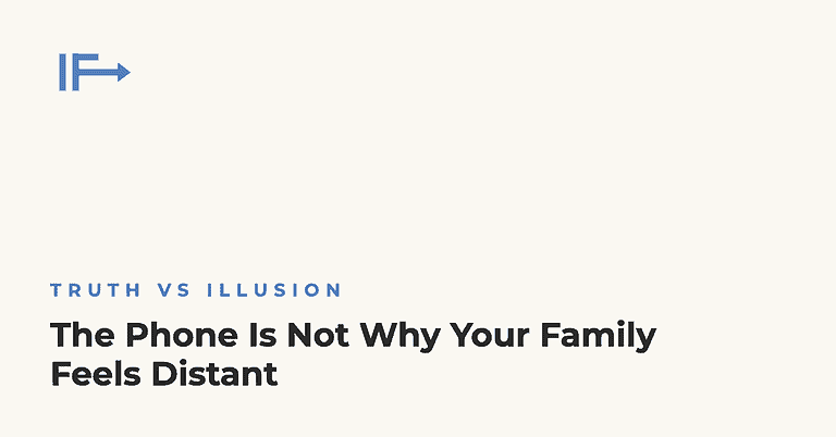 The Phone Is Not Why Your Family Feels Distant — Initial Finds